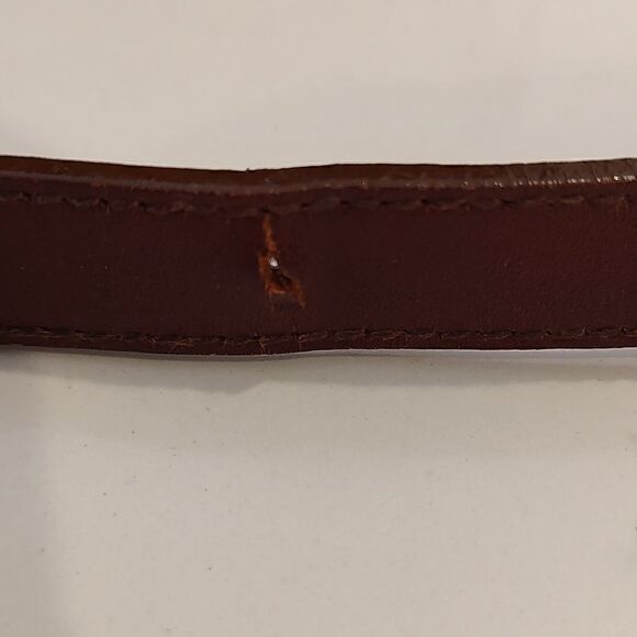 Woven Brown Leather Crossbody Shoulder Bag - Picture 12 of 13